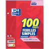 Feuillets mobiles 100 pages OXFORD, format 17x22 cm, seyès rose