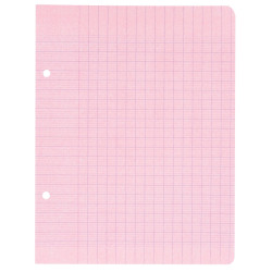 Feuillets mobiles 100 pages OXFORD, format 17x22 cm, seyès rose