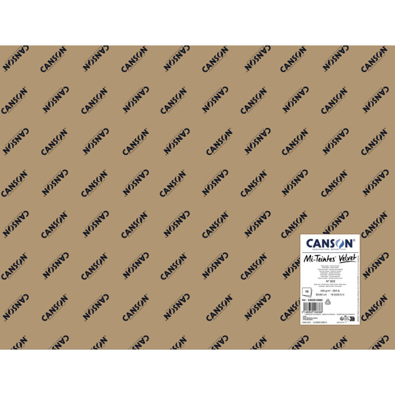 Feuilles Mi-Teintes Velvet 50x65cm - 430gr - 14 couleurs - 609 Bleu nu