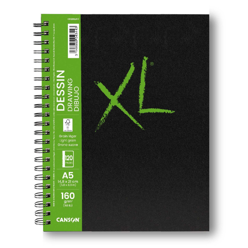 Carnet SP XL Dessin-60 feuilles-160 gr/m²-formats A4/A5 Portrait- Cans