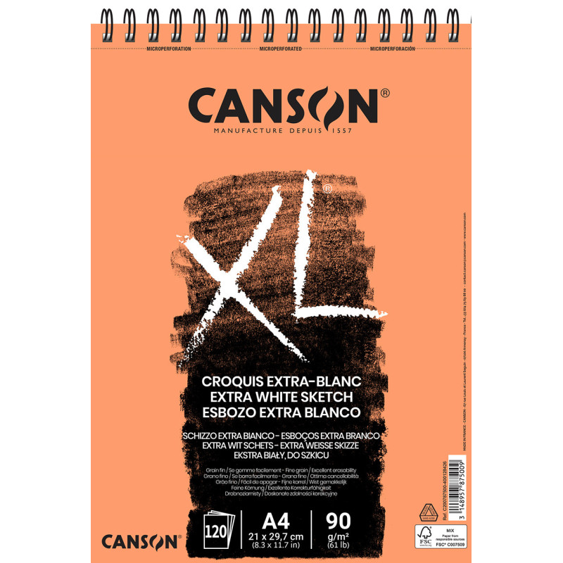 Carnet de croquis XL extra-white - A4