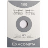 Etui de 100 fiches bristol non perforées carte forte 205 g blanc quadr
