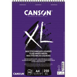 Album XL Fluid Mix Media A4/A3 250g/m²-30 feuilles-Canson - A4