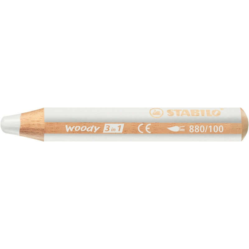 Crayon de couleur Woody blanc