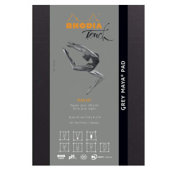 Bloc Rhodia Touch Gris Maya A4+/A5-50 feuilles-120g portrait - Format