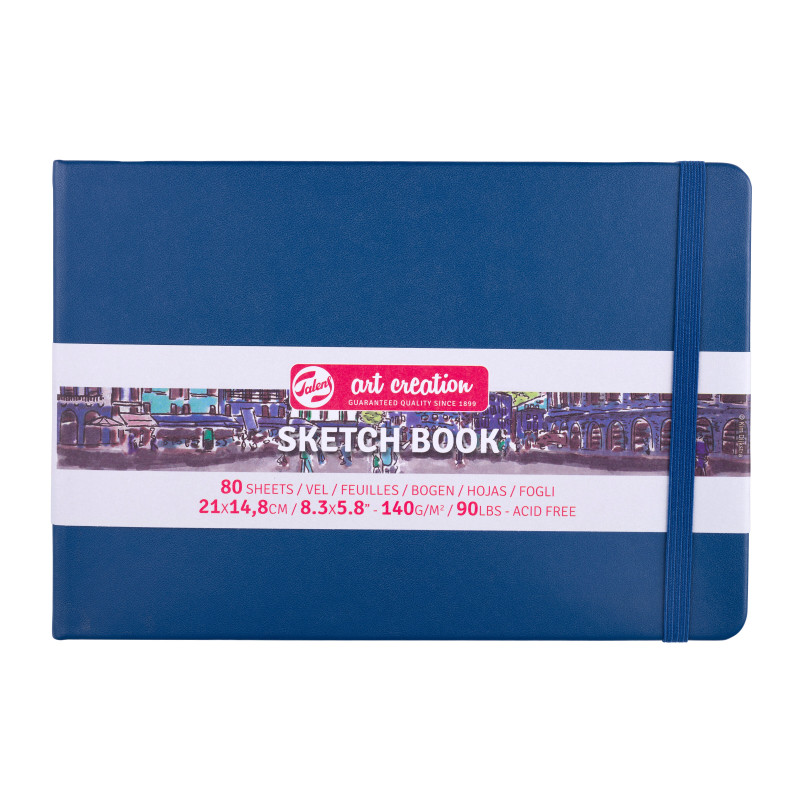 Carnet de croquis Bleu marine - Sketchbook 14,8 x 21 cm - 80 feuilles