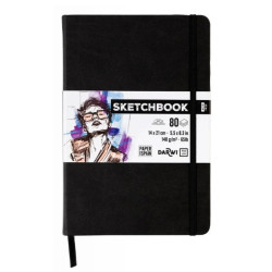 Sketchbook 14 x 21 80 feuilles papier blanc, 140 g/m², 9 couleurs de c