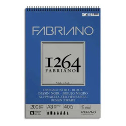 Albums 1264 Dessin noir 200g/m² - Album Spirale A4 200G 40F PETIT COTE