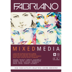 Bloc Mixed media A5/A4 ou A3 - 250g/m² - 40 feuilles - Format A4