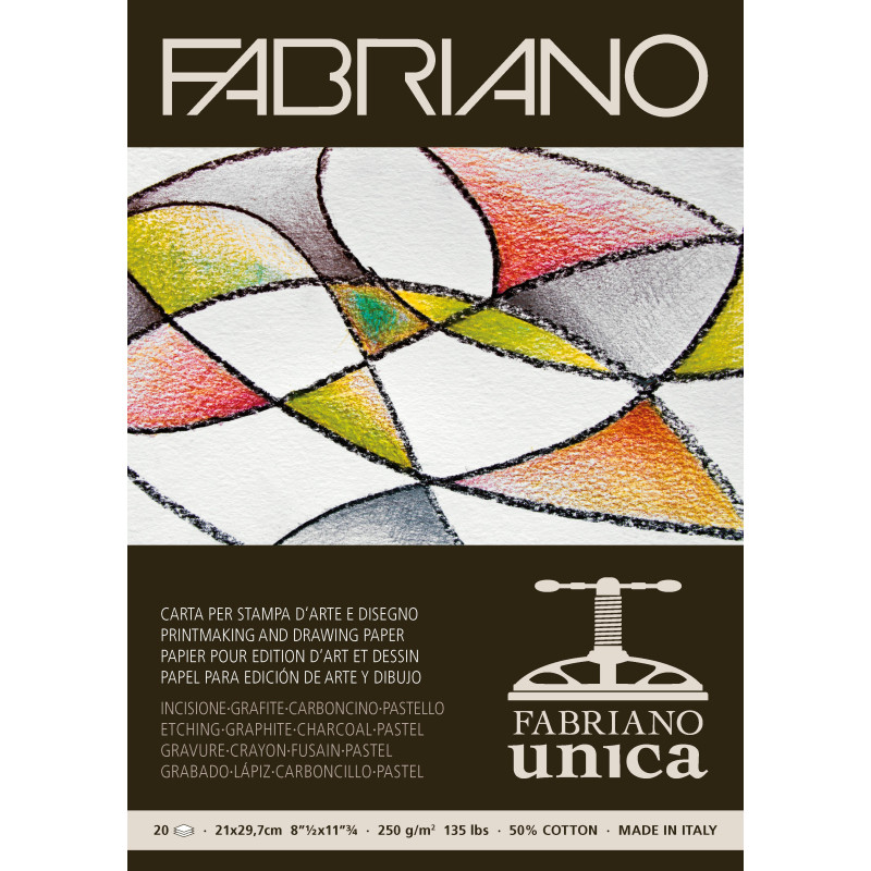 Bloc Unica - 20 feuilles - 250gr - Format A4 ou A3 - Format A4
