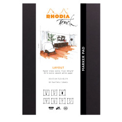 Bloc Marker Pad Rhodia Touch 100g/m² - Format A4