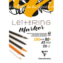 Bloc lettering A5 - 20 feuilles - 190g/m²