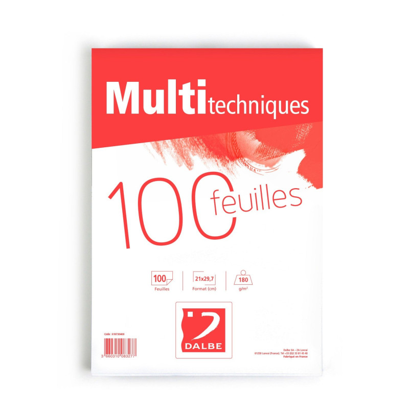Bloc Eco multi-techniques 180 gr - Format A5
