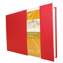 Livre croquis D&S rouge - 140 g/m² - A5 rouge paysage - 80 feuilles