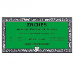Bloc collé 4 côtés Arches 15 x 30-20 feuilles 300G Grain fin