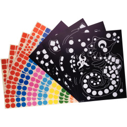 Pochette de 16 planches de gommettes de 5 motifs animaux différents