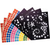 Pochette de 16 planches de gommettes de 5 motifs animaux différents