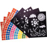 Pochette de 16 planches de gommettes de 5 motifs animaux différents