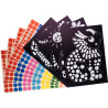 Pochette de 16 planches de gommettes de 5 motifs animaux différents