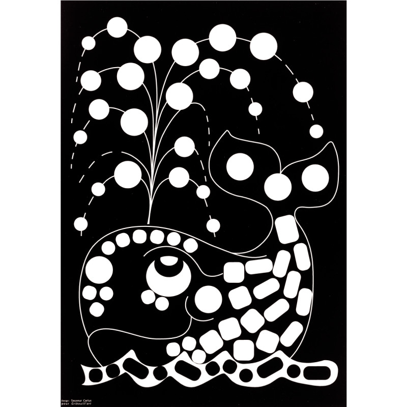 Pochette de 16 planches de gommettes de 5 motifs animaux différents