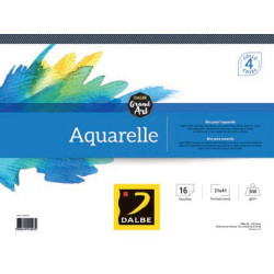 Bloc Grand Art Aquarelle collés 4 côtés 300g/m² - 18x27cm