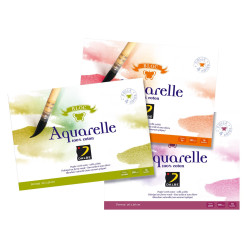Papier aquarelle grain satiné 300g/m² 100% coton - 18x26cm