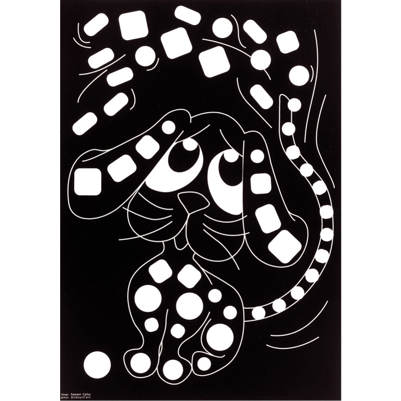 Pochette de 16 planches de gommettes de 5 motifs animaux différents