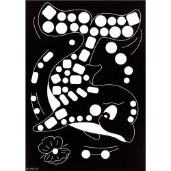 Pochette de 16 planches de gommettes de 5 motifs animaux différents