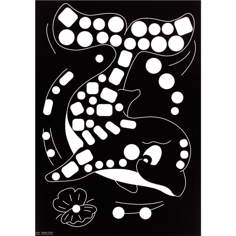 Pochette de 16 planches de gommettes de 5 motifs animaux différents