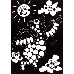 Pochette de 16 planches de gommettes de 5 motifs animaux différents