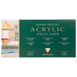 Bloc acrylique - 10 feuilles - 360g/m² - Collé 4 côtés - 3 formats - 2