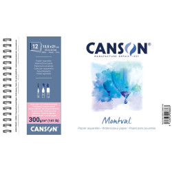Album spiralé de papier Montval 300g 12 feuille - Grain fin A3