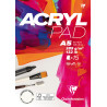 Bloc Acrylpad collé - 15 feuilles - 285 gr - Format A3, A4 & A5 - Form