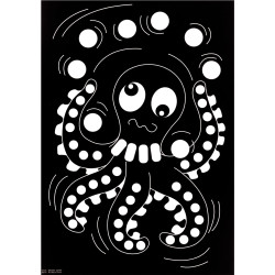 Pochette de 16 planches de gommettes de 5 motifs animaux différents