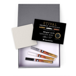 Set A6+ Acrylique Clairefontaine + 3 marqueurs Molotow