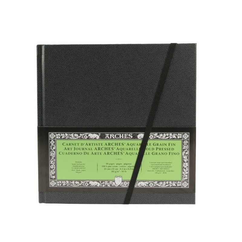 Carnet Arches 21 x 21 cm - 185gr/m² - 24 feuilles -Grain fin - Canson