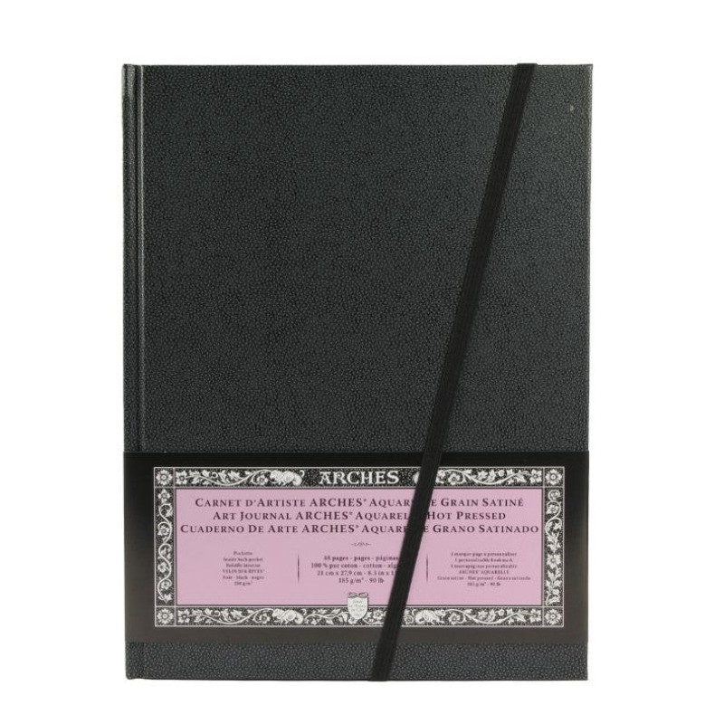 Carnet Arches A4 - 185gr/m² - 24 feuilles -Grain satiné - Portrait - C