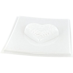 Lot de 3 moules pour savon forme coeur