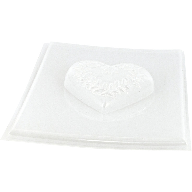 Lot de 3 moules pour savon forme coeur