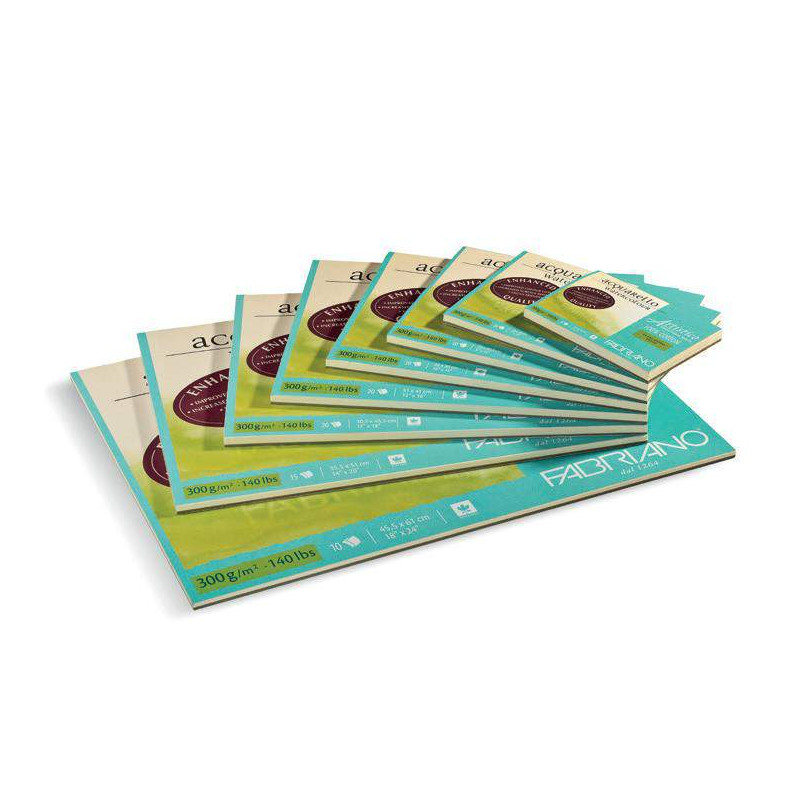 Bloc Papier Aquarelle Artistico Traditional white collé 4 côtés - 4 fo