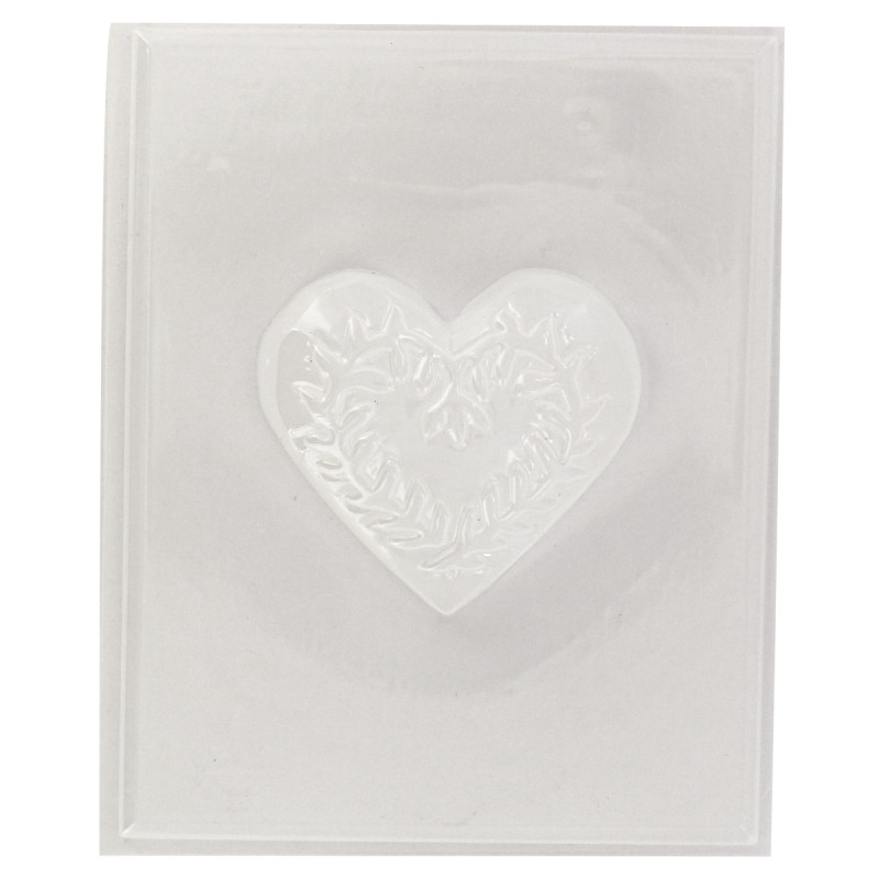Lot de 3 moules pour savon forme coeur
