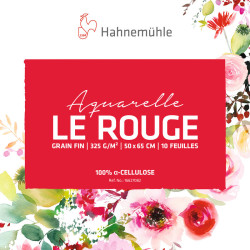 Bloc aquarelle "Le Rouge" 325g/m² Grain fin - Feuille 50 x 65 cm