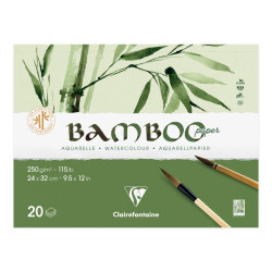 Bloc aquarelle Bamboo 250g/m² collé 4 côtés - 30x40 20F