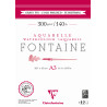 Bloc aquarelle Fontaine Grain fin 300g/m² - 31x41cm 20f 300g Collés 4