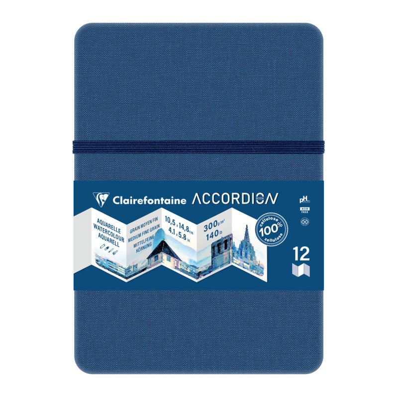 Carnet de voyage aquarelle Accordion - A6 18 feuilles
