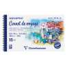 Carnet de voyage Aquapad - 13.5x25cm 15 feuilles Grain Mi-Fin