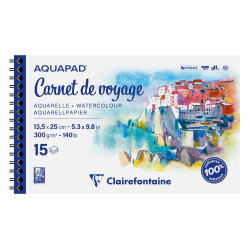Carnet de voyage Aquapad - 14x22cm 25 feuilles Grain Mi-Fin