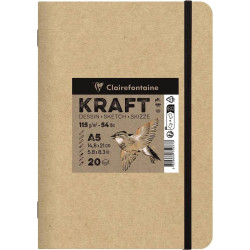 Carnet Piqués Kraft Brut - A4 20 feuilles