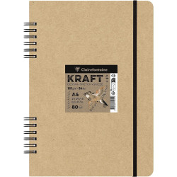 Carnet Spirales Kraft Brut - A5 20 feuilles