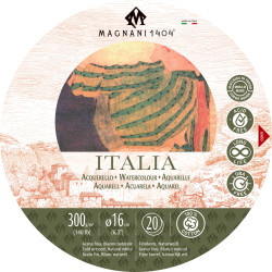 Bloc aquarelle rond diamètre 16 cm 100% coton Italia - 20 feuilles - G